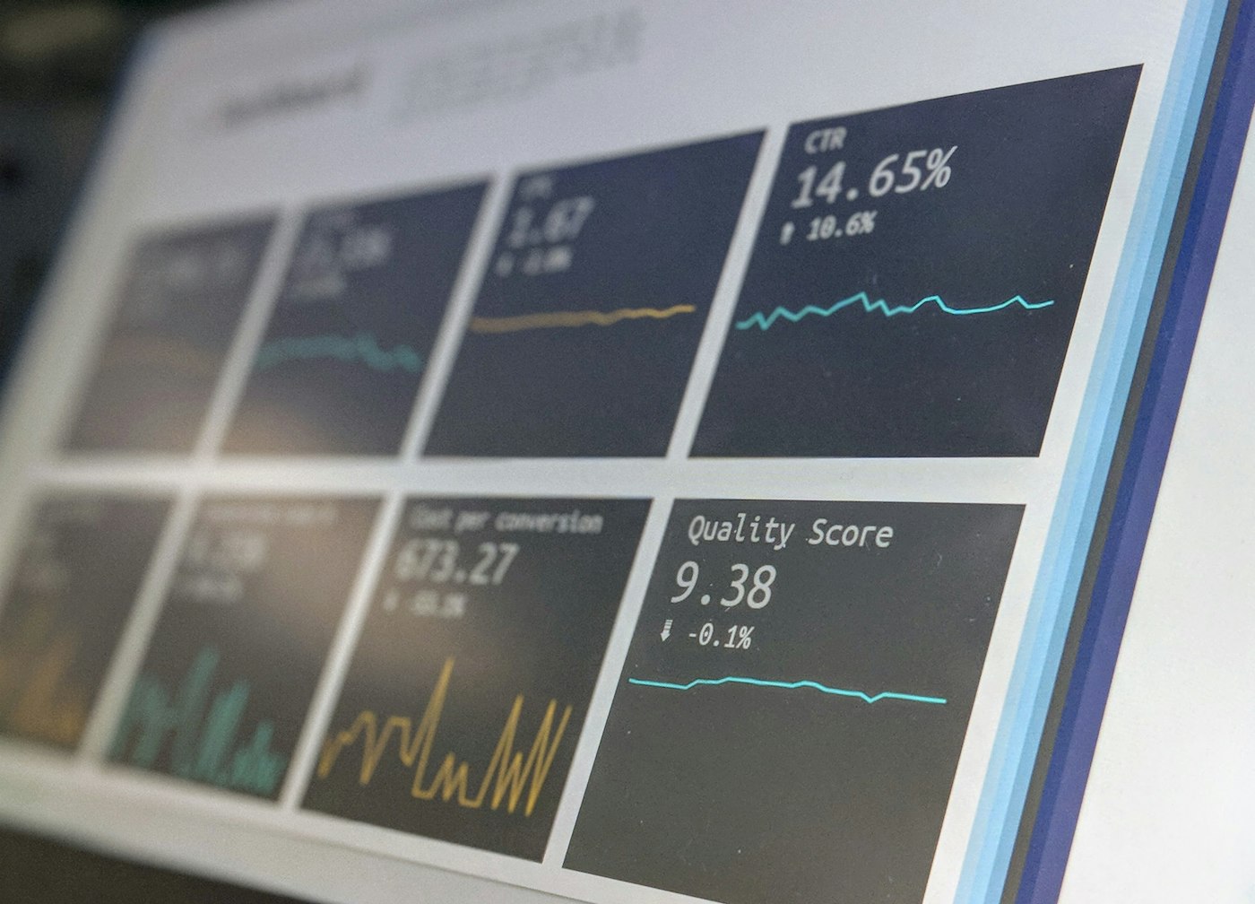 Campaign performance metrics on screen